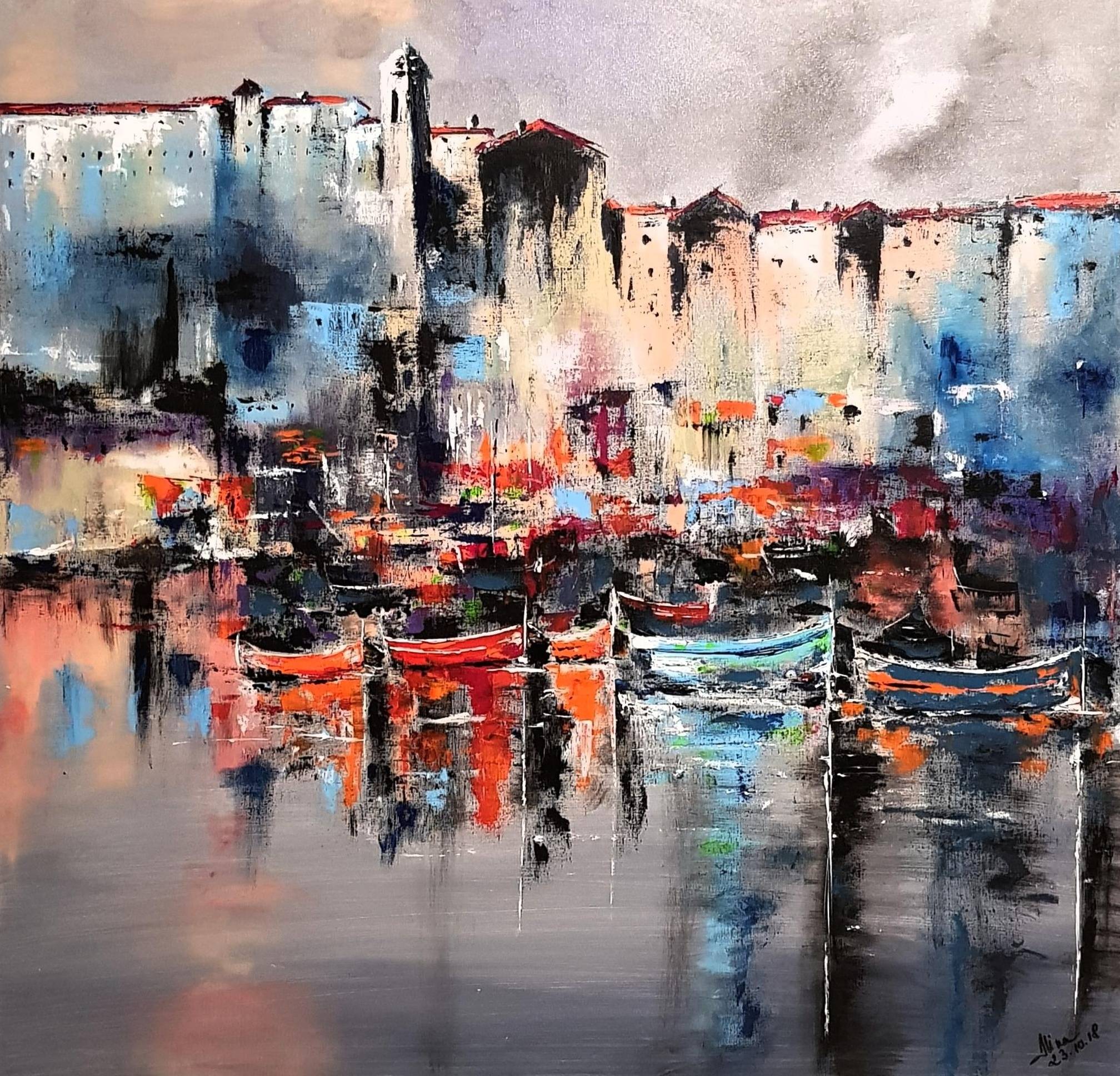 ArteDiAlina.com painting: smiling Harbour